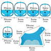 Un ensemble de gabarits et outils de modelage de barbe en plastique bleu, de différentes tailles pour différents traits du vi