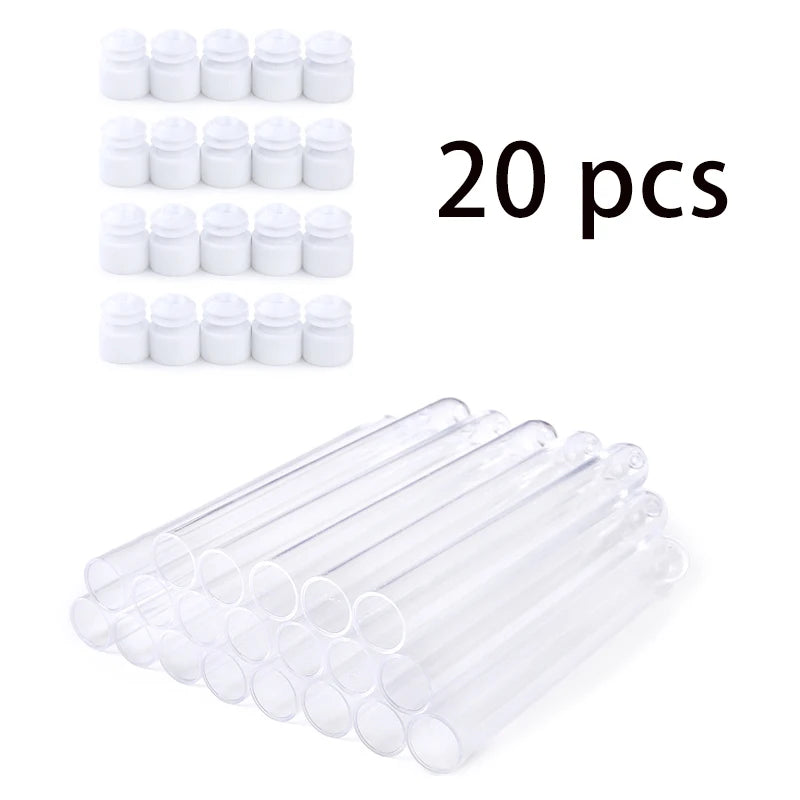 Un set de 20 brosses pour recourbe-cils en mascara réutilisables et transparentes.
