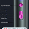 A hair dryer with multiple temperature and airflow settings indicated by colored lights and buttons.