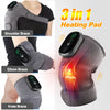 A 3 in 1 heating pad set featuring shoulder, elbow, and knee braces for muscle relief.