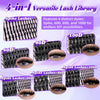 Set von vier Wimpernstile (Spike, 60D, 80D, 100D) für DIY-Verwendung.