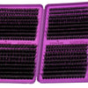 A pair of purple DIY cluster lashes for eyelash extension kits shown side by side.