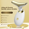 A white electric facial lifting and firming massager with a gold accent, shown against a light background.