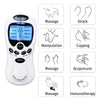 A white digital therapy machine with various hand massage and therapeutic icons displayed on the screen.