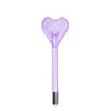 A purple high frequency facial electrotherapy wand with a heart-shaped tip and a metal base.