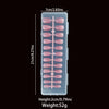 A set of 120 pink French ballet press-on nails displayed in a clear plastic container.