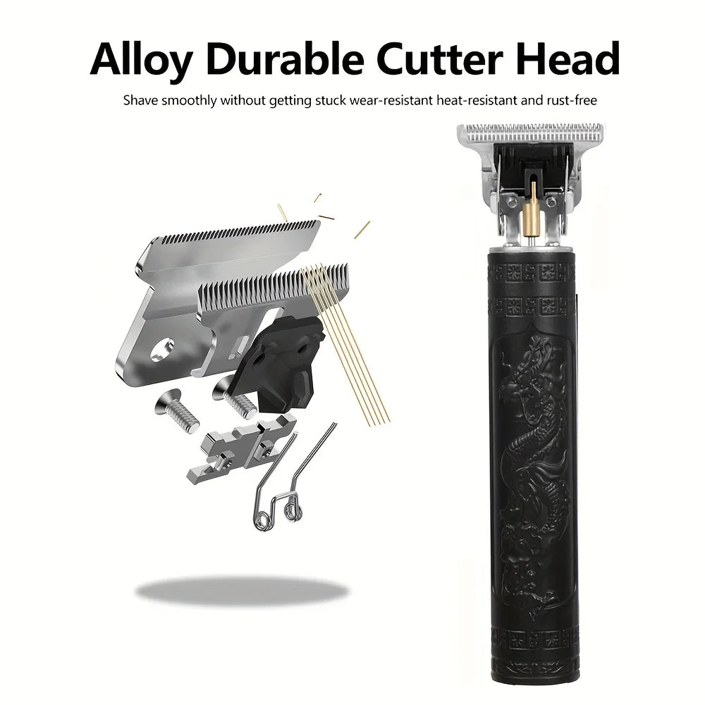 Durable cutter head and body of a professional rechargeable electric hair clipper alloy.