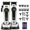 A set of Bradclip Pro professional rotary hair clippers and trimmers in black and white.