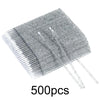 Grille rectangulaire plate de fines brosses micro en cristal d'argent pour le travail de détails et les extensions.