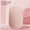 A pink storage box for a stainless steel nail clipper set with strong portability.