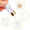 A set of ten glass dropper bottles for essential oils and samples shown in various angles.