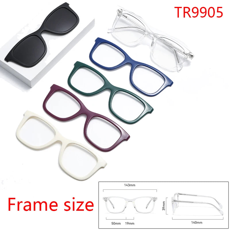 A collection of various colored and style eyeglasses frames, including sunglasses and prescription glasses.