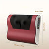 A pink and black deep kneading massage pillow with a white accent, shown from the side.