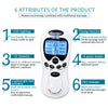 A white digital therapy machine for massage featuring LED lighting, timing functions, and multiple modes.