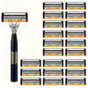 A set of classic multi-blade safety razor cartridges displayed in a grid format.