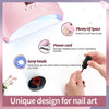 A pink professional UV/LED nail curing lamp with lamp beads and a power cord shown for nail art.