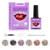 Caja de kit de gemas Lunoon Tooth para señuelo, con brillo y accesorios variados.