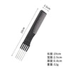 Black professional stainless steel hair tail comb with 19cm length and 2.5cm width