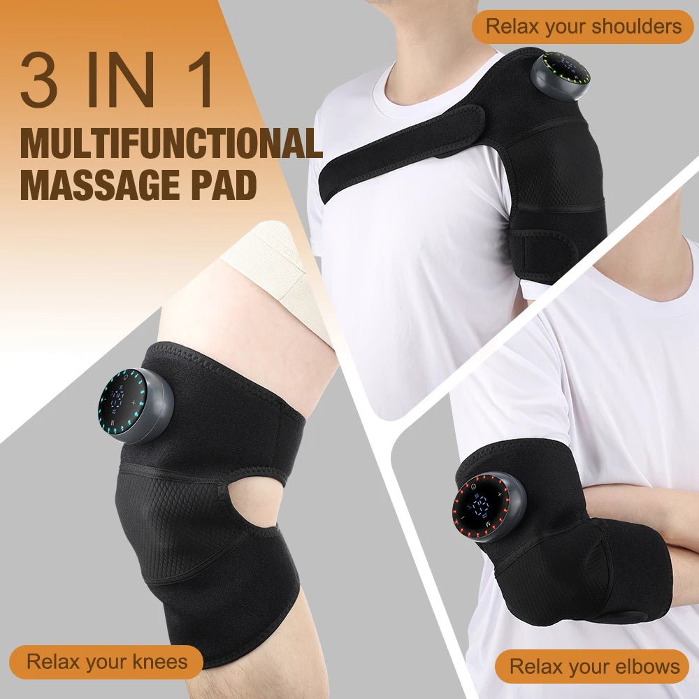 Schwarzes multifunktionales Massagepad zur Entspannung von Schultern, Knien und Ellbogen am Arm.