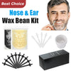 A kit for nose and ear wax removal featuring a large container of wax and multiple applicators.