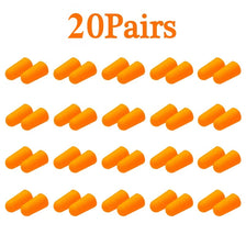 20 paires de bouchons d'oreille anti-bruit en mousse orange pour le sommeil et la concentration