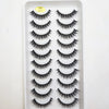 A tray of natural 3D mink false eyelashes is displayed for sale.