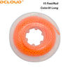 A roll of orange dental orthodontic elastic chain, 15 feet long.