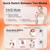A device for switching between Face Mode and Body Mode, showing various suction cups for different areas.