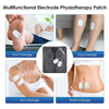 A set of multifunctional electrode physiotherapy patches for foot, leg, arm, and waist massage.