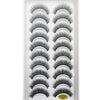 A display of natural 3D mink false eyelashes in various styles and lengths.