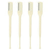 Four light beige double-headed manual nose hair trimmers displayed side by side.
