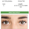 Close-up of a person's eye showing the effect of DIY eyelash extensions