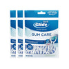 Pack of Oral-B Glide floss picks for gum care with a recyclable bag.