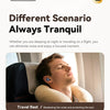 A man is sleeping comfortably while wearing silicone earplugs in a modern airplane or travel setting.
