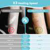Comparison chart showing X3 healing speed of Hydrocolloid patches versus traditional gauze/band-aid for wound care.