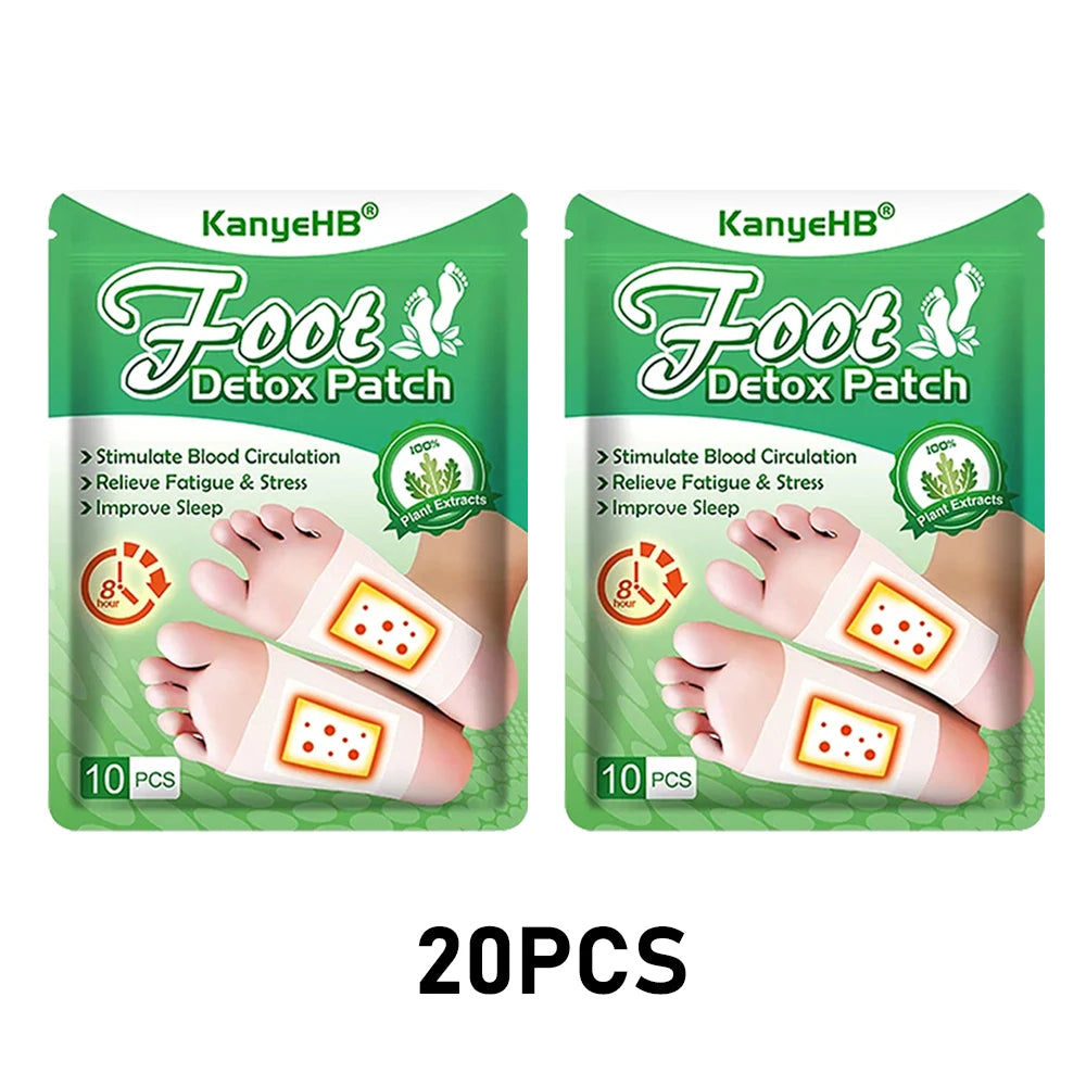 Pack of 20 foot detox patches for stimulating blood circulation and relieving fatigue and stress
