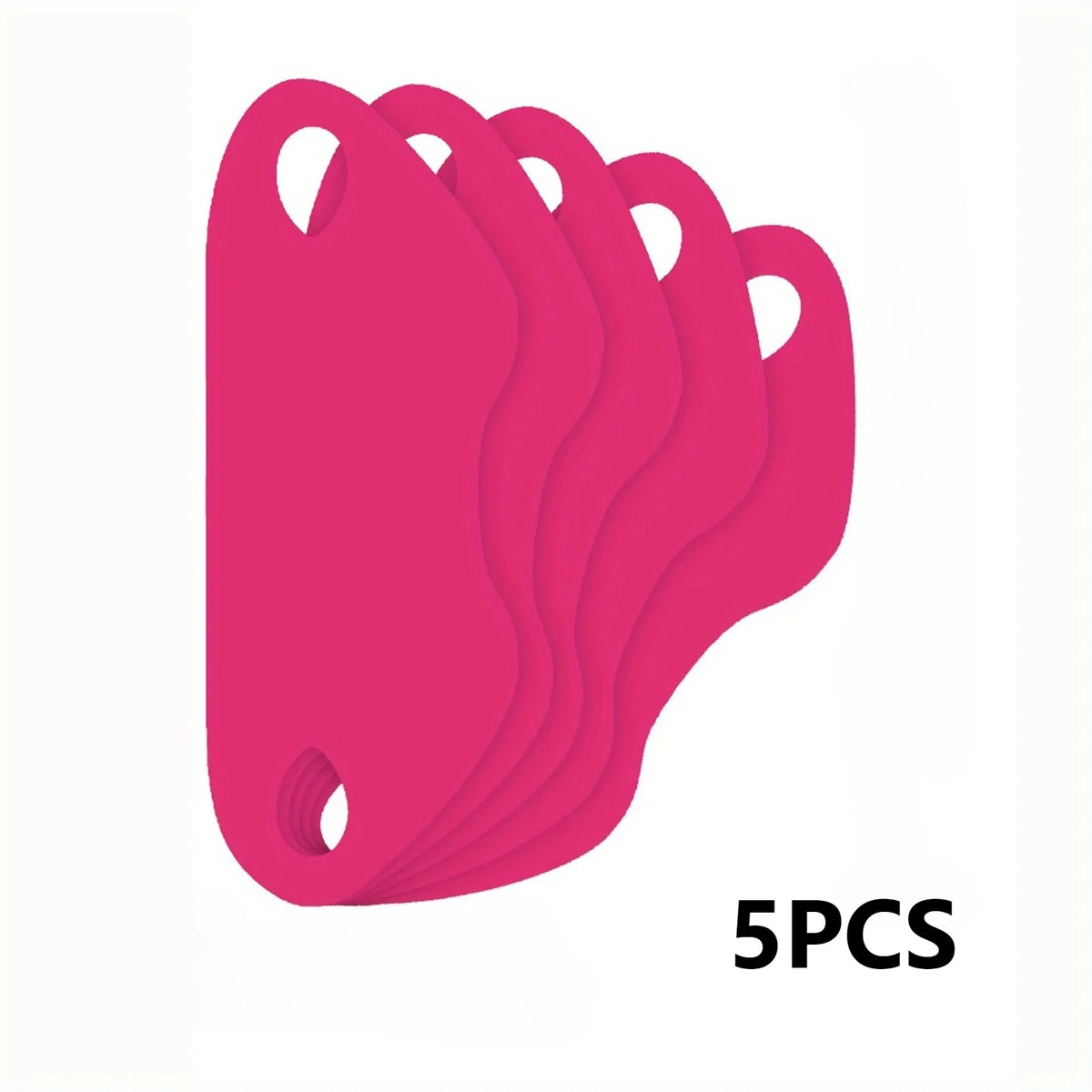A set of five pink V-line face lifting and slimming masks stacked together.
