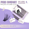 DIY lash clusters kit showing various lash types including Cozy Cotton Band and Wispy Feather Tips