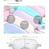A white silk eye mask shown from the side, highlighting its smooth texture and shape.