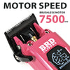 A pink BRD Clipper Pro brushless motor for a professional rotary hair trimmer kit.