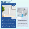 Comparison showing a new 6mm-length pump design for a water flosser versus an ordinary pump design.
