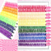 A display of mixed cluster false eyelash kits in various colors and lengths for beginners.