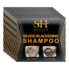 Box of Sevich Beard Blackening Shampoo showing before and after results