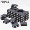 A stack of 50 black and gray multi-sided nail and cuticle buffing files.
