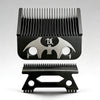 Set professioneller Keramik-Haarschneidergriff mit schwarzem Halter und silberfarbigem Klingen.