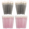 A set of crystal applicator wands for lip and eyelash extensions in silver and pink shades.