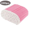 A pack of 1000 pink disposable lip wands with white fuzzy tips.