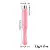 A long, pink nail magnet wand with a silver cap and a tapered bottom.