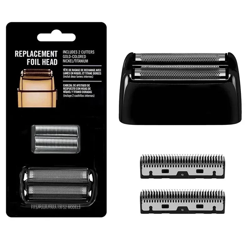Replacement foil head and cutters blade for BaByliss shaver, shown in packaging.
