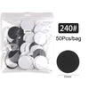 Sac en plastique transparent contenant 50 disques de ponçage interchangeables pour les soins des pieds, diamètre de 35 mm aff